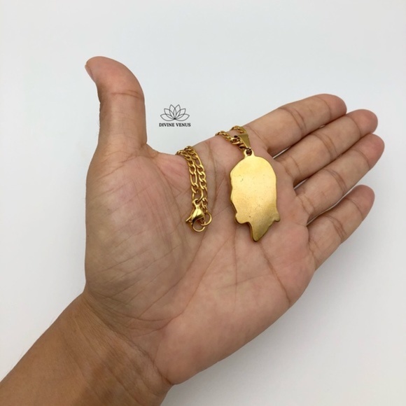 Jesus Necklace | Gold Plated Stainless Steel - Picture 11 of 11